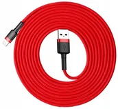 Adaptery i przejściówki - Baseus Kabel Baseus Cafule USB Lightning do iPhone iPad iPod 2A 3m Czerwony CALKLF-R09 - miniaturka - grafika 1