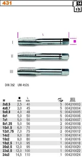 BETA GWINTOWNIK RĘCZ. METR.ZWYKŁY HSS M24/3SZ 431/24 - Gwintowniki - miniaturka - grafika 2