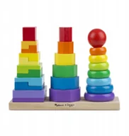 Układanki dla dzieci - Melissa & Doug Drewniana Układanka - Wieże - miniaturka - grafika 1