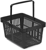 Artykuły do ekspozycji w sklepie - AJ Produkty Czarny koszyk sklepowy, cena za sztukę - miniaturka - grafika 1
