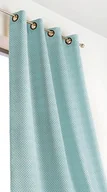 Zasłony - Linder 1570/40/47030/377fr zasłona, geometryczny wzór, poliester/len, 140x240 cm, turkusowy 1570/40/47030/377FR/140x240 - miniaturka - grafika 1