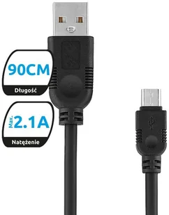 eXc mobile Pozostali Kabel micro USB 2.0 do USB-C Whippy 0,9m czarny odbierz w Warszawie Faktura VAT 23% Polska gwarancja MO-EC-F163 - Kable USB - miniaturka - grafika 2
