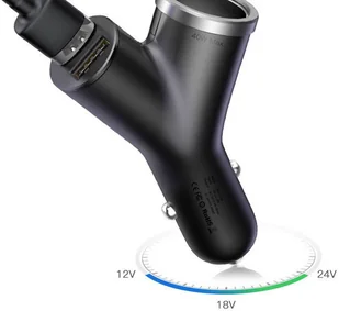 Baseus Ładowarka samochodowa Baseus Y 3.4A 2x USB +port zapalniczki CCALL-YX01 - Ładowarki samochodowe - miniaturka - grafika 4