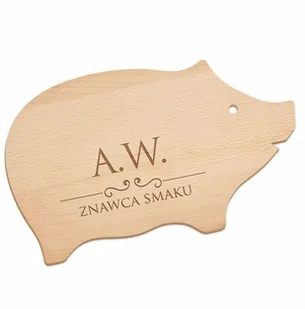 Murrano Deska do krojenia świnka z grawerem dla pary na drewnianą rocznicę śl DSK-SWK-031 - Deski do krojenia - miniaturka - grafika 7