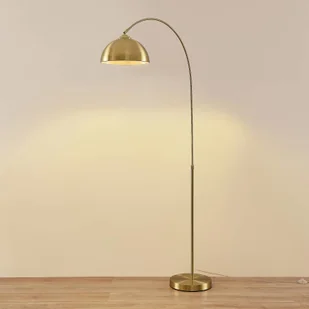 LINDBY Lindby Lennart lampa podłogowa, mosiężna matowa - Lampy stojące - miniaturka - grafika 2