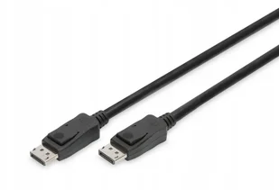 Assmann Kabel połączeniowy DisplayPort z zatrzaskami 8K 30Hz UHD Typ DP/DP M/M czarny 1m (984-001333) - Kable - miniaturka - grafika 2