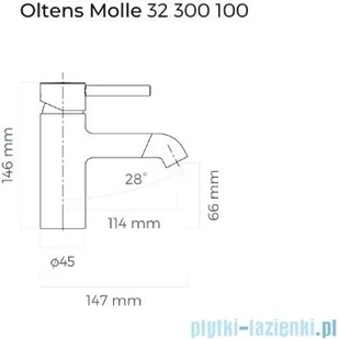Oltens Molle czarny mat 32200300 - Baterie umywalkowe - miniaturka - grafika 2
