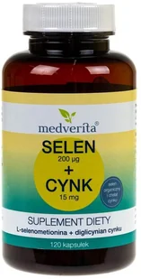 Medverita Medverita, Selen Organiczny 200 mcg + Cynk Chelatowany 15 mg, 120 kapsułek - Witaminy i minerały dla sportowców - miniaturka - grafika 2