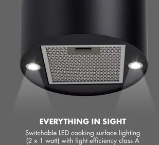 Klarstein Barett Czarny (TK15-Barett-BL) - Okapy kuchenne - miniaturka - grafika 8