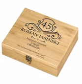 Zestawy do wina - Murrano Elektryczny korkociąg zestaw do wina w skrzynce z nadrukiem dla ZDW5-016 - miniaturka - grafika 1