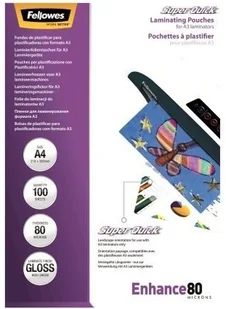 Fellowes Laminator Folie do laminowania SUPER QUICK 125 , 216x303 mm , A4, 100 - Folie do laminatora - miniaturka - grafika 2