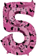 Urodziny dziecka - AMSCAN Balon foliowy cyfra 5 Myszka Minnie - cm - 1 szt. - miniaturka - grafika 1