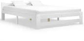 Łóżka - vidaXL Lumarko Rama łóżka, biała, lite drewno sosnowe, 140 x 200 cm 322001 - miniaturka - grafika 1