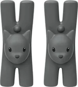 Spinacze i klipsy do papieru - Alessi Klipsy Lampo czarne 2 szt. MMI32CS B - miniaturka - grafika 1