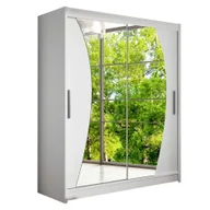 Szafy - Biała Szafa przesuwna Pesto X - Szafa sypialniana - miniaturka - grafika 1