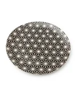 Talerze - Mondex MONDEX BAMBOO TALERZ 20 CM CZARNO BIAŁY BAMBUSOWY HTBB2615 7 - miniaturka - grafika 1