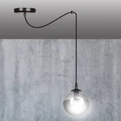 Lampy sufitowe - EULUNA Lampa wisząca Glassy 1-pkt. czarna szkło grafitowe - miniaturka - grafika 1