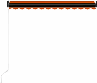 vidaXL Ręcznie zwijana markiza, 300 x 250 cm, pomarańczowo-brązowa vidaXL - Markizy - miniaturka - grafika 4