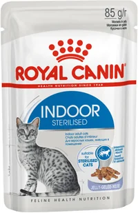 Royal Canin Indoor Sterilised w Galarecie saszetka 85g mokra karma dla dorosłych kotów sterylizowanych wszystkich ras 85g - Mokra karma dla kotów - miniaturka - grafika 2