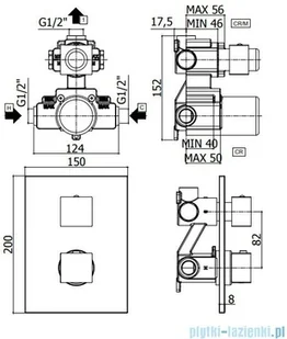 Paffoni bateria podtynkowa termostatyczna 1-drożna chrom LEQ513CR | - Baterie umywalkowe - miniaturka - grafika 2