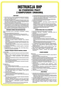 Tablice BHP - Znak informacyjny INSTRUKCJA POSTĘPOWANIA NA STANOWISKU PRACY - miniaturka - grafika 1