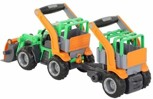 Wader POLESIE "GripTrucks", traktor-ładowarka z naczepą dla zwierząt (w siatce) POL-48417 - Samochody i pojazdy dla dzieci - miniaturka - grafika 3