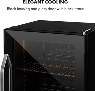 Klarstein Beersafe XXL Onyx, lodówka, A+, LED, 3 ruszt metalowe, szklane drzwi, onyks HEA-Beersafe-XXL-OX - Szafy i witryny chłodnicze - miniaturka - grafika 7