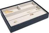Pudełka i szkatułki - Stackers Pudełko na biżuterię 4 komorowe classic Stackers Croc granatowe 74158 - miniaturka - grafika 1