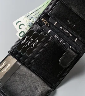 Cavaldi Portfel damski ze skóry naturalnej zamykany klapką, RFID - Portfele - miniaturka - grafika 10