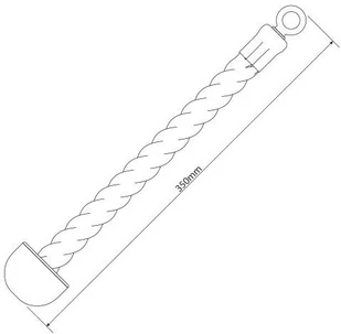 K-SPORT Uchwyt sznur do wyciągu atlasu do ćwiczeń TRICEPS 70cm UW07 - Wyciągi do ćwiczeń - miniaturka - grafika 4