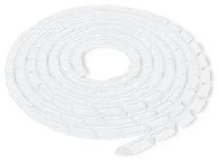 Qoltec Organizer do kabli Qoltec 6mm | 10m | Biały/transparentny 52258 - Maskownice do kabli - miniaturka - grafika 2