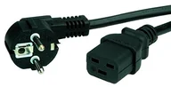 Kable - Value Power Cable | Schuko wtyczka do gniazda IEC 320-C19 | kabel przedłużający do urządzeń zimnych | czarny 2 m 19.99.1552 - miniaturka - grafika 1