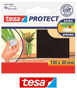 Tesa Podkładki filcowe 100mm:80mm brązowe - Taśmy izolacyjne i naprawcze - miniaturka - grafika 2