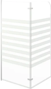 vidaXL Parawan na wannę, 120 x 140 cm, szkło hartowane, w paski - Parawany nawannowe - miniaturka - grafika 7