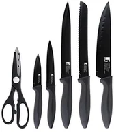Noże kuchenne - Bergner BERGNER zestaw q1968 Osaka  DE 5 cuchillos Y Tijeras, 1 cm, Color negro BG-9075-BK - miniaturka - grafika 1