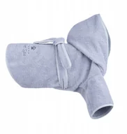 Ubranka dla psów - Ami Play Szlafrok kąpielowy dla psa spa 30cm szary - miniaturka - grafika 1