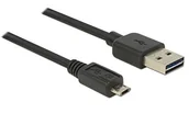 Kable USB - DeLock DeLOCK Cable Easy USB 2.0-A > Easy Micro-B wtyczka/wtyczka czarna 3 m 83851 - miniaturka - grafika 1