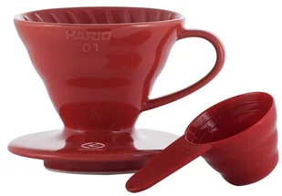 Hario ceramiczny Drip V60-01 Czerwony VDC-01R - Akcesoria i części AGD - miniaturka - grafika 2
