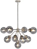 Lampy sufitowe - Elstead Lighting Modernistyczna LAMPA wisząca KULA9 molekuły OPRAWA szklana ZWIS kule balls nikiel przydymione KULA9 - miniaturka - grafika 1