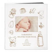 Albumy fotograficzne - NA Murrano Album z Okienkiem Narodziny Dzidziusia Prezent z Grawerem ALB-BO-BK-CO2-006 - miniaturka - grafika 1
