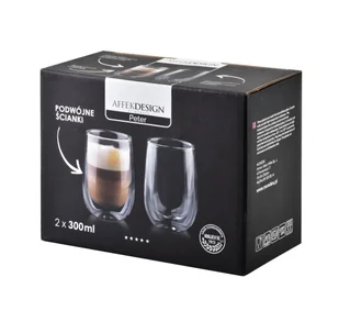Lumarko Lumarko Peter Komplet 2 Szklanek 300ml Podwójne Ścianki HTID1810-PROM Mondex - Szklanki - miniaturka - grafika 3