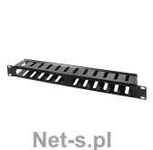 Logilink Organizer okablowania 19', 1U, czarny - Akcesoria do szaf serwerowych - miniaturka - grafika 2