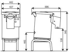 Resto Quality Obieraczka do cebuli nierdzewna wsad 8 kg 0,75 kW C/E OP8 C/E OP8 - Krajalnice gastronomiczne Resto Quality Obieraczka do cebuli nierdzewna wsad 8 kg 0,75 kW C/E OP8 C/E OP8 - Krajalnice gastronomiczne - miniaturka - grafika 4