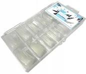 Sztuczne paznokcie i akcesoria - Tipsy Satin Clear Przeźroczyste Kasetka 100szt - miniaturka - grafika 1