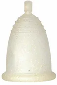 Kubeczki menstruacyjne - ME LUNA Me Luna Kubek menstruacyjny sport, kulka, złoty brokat, rozmiar M - miniaturka - grafika 1