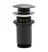 Korki do umywalek - OMNIRES A706 AT Korek klik-klak do umywalki z przelewem antracyt - miniaturka - grafika 1