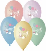 Baby shower i roczek - Godan Balony lateksowe Mam już roczek z króliczkiem dla dziewczynki - 13" - 5 szt. GS120/1RKR - miniaturka - grafika 1