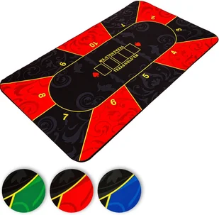 MKS CZERWONA MATA DO POKERA 200x90 CM POKŁADKA STÓŁ 20030151 - Zestawy do pokera - miniaturka - grafika 9