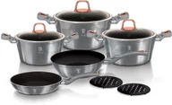 Zestawy garnków i patelni - Berlingerhaus zestaw naczyń Moonlight Edition 10 szt - miniaturka - grafika 1