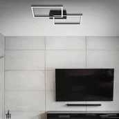Lampy sufitowe - Briloner Lampa sufitowa LED Frame CCT, czarna, 50x39cm - miniaturka - grafika 1